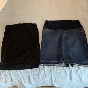 Bundle of 2 sz small maternity skirts